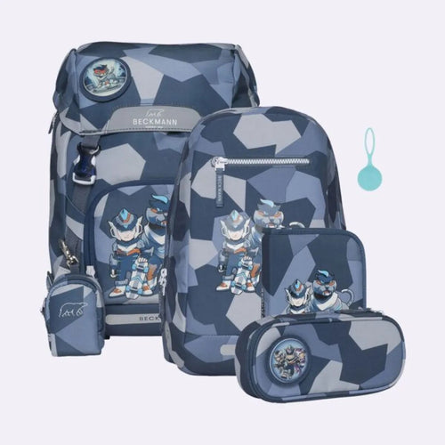 Beckmann Schulrucksack-Set Classic Tiger Race, 7-teilig