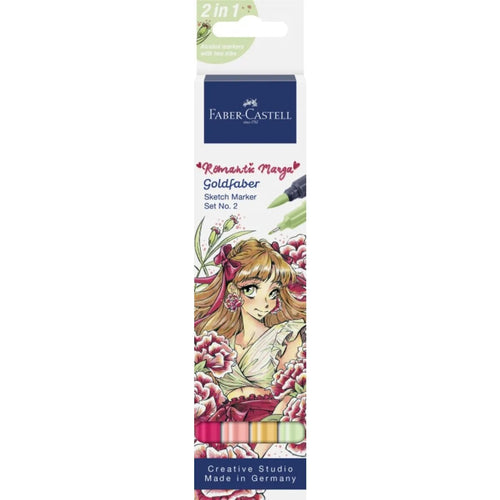 Faber Castell 4er Etui Goldfaber Sketch Marker Romantic Manga Collection Set No. 2