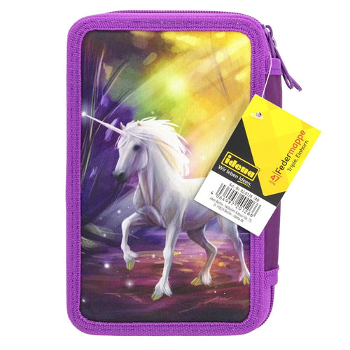 Idena Federmappe Triple Einhorn lila 47 Teile