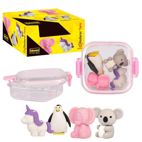 Idena Radierer Tiere 4 Stück Box