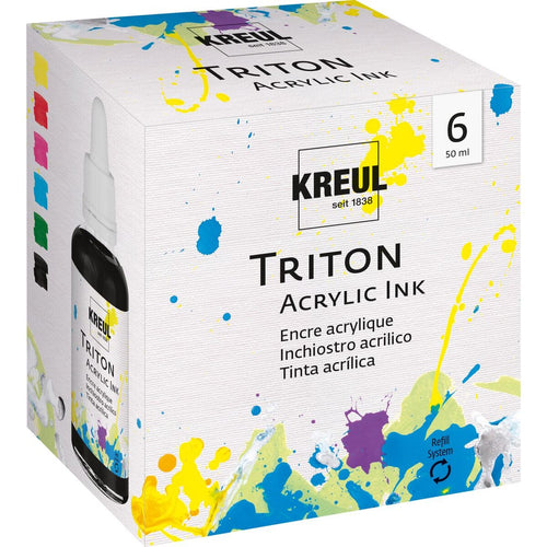 KREUL 17500 Triton Acrylic Ink Set 6 x 50 ml