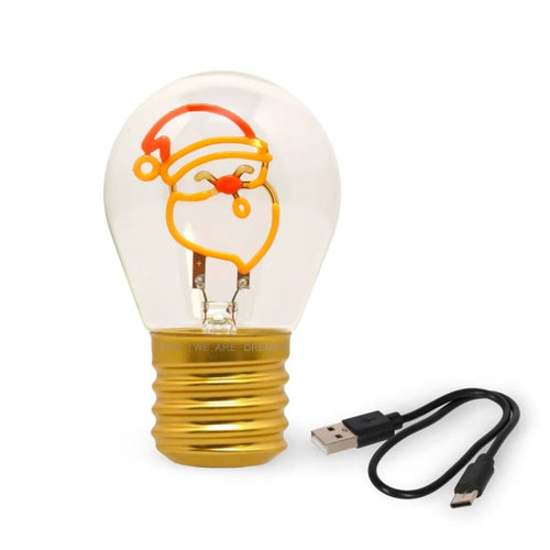 Legami kabellose Tischlampe Weihnachtsmann Glühbirnenform 6,8 x 10,3 cm