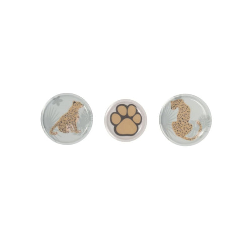 School-Mood 3er Patchie-Set Leopard