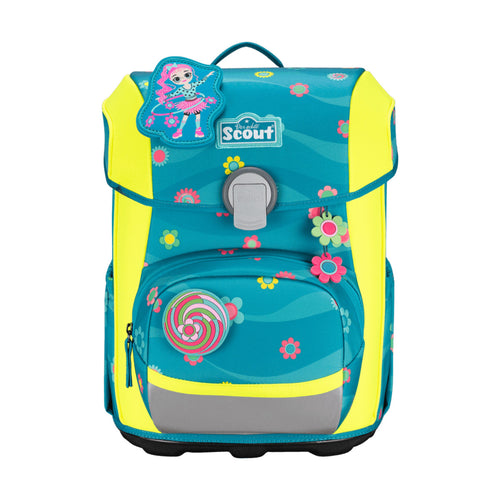 Scout Neo Schulranzen-Set DIN Little Flowers 21,5 Liter 4-teilig