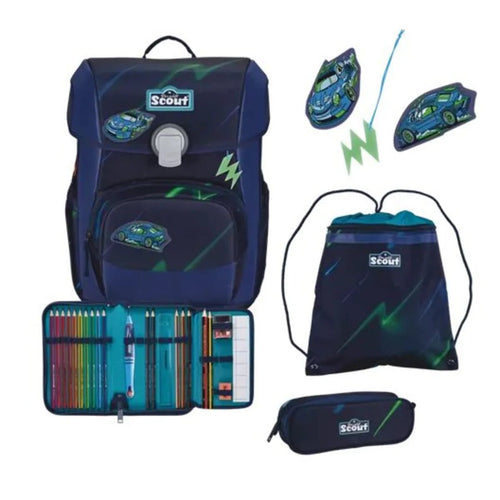 Scout Schulranzen-Set 4-teilig Neo Exklusiv Superflash City Lights