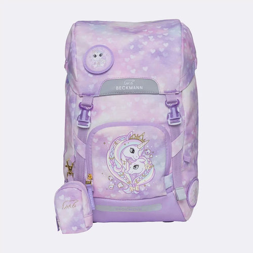 Beckmann Schulrucksack-Set Classic Maxi Set, Unicorn Princess Purple