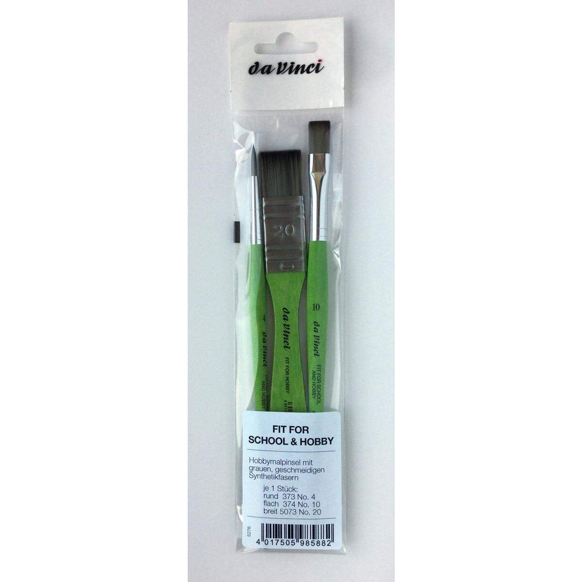 Pinselset DaVinci Fit for School 3er