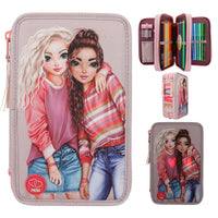 TOPModel 3-Fach Federtasche „Best Friends“ mit LED – Komplett gefüllt