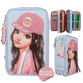 DEPESCHE 13010 TOPModel 3 Fach Federtasche mit Applikation TEAM TEDDY