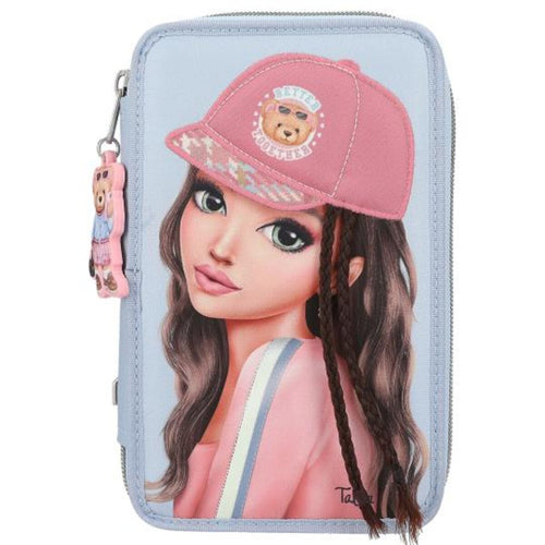 DEPESCHE 13010 TOPModel 3 Fach Federtasche mit Applikation TEAM TEDDY