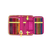 DerDieDas Schulrucksack-Set ErgoFlex Exklusiv Superflash Pink Mermaid, 5-teilig