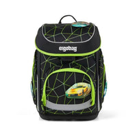 ergobag cubo Set Schulranzen-Set CyBär Race Schwarz Grün 5-teilig 19 Liter
