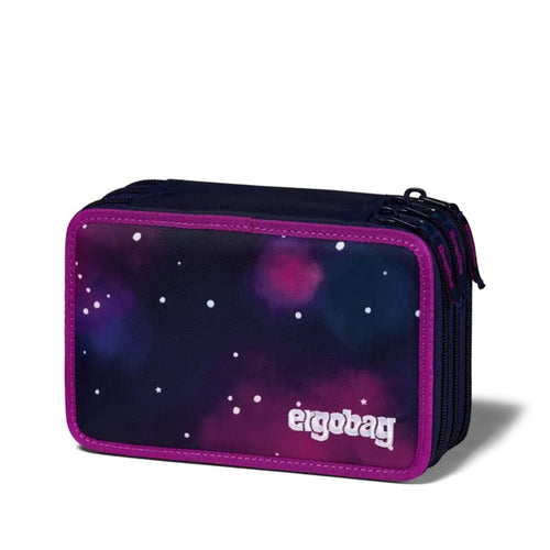 ergobag Maximäppchen Bärlaxy Blau Lila mit 3 Fächern 40-teilig