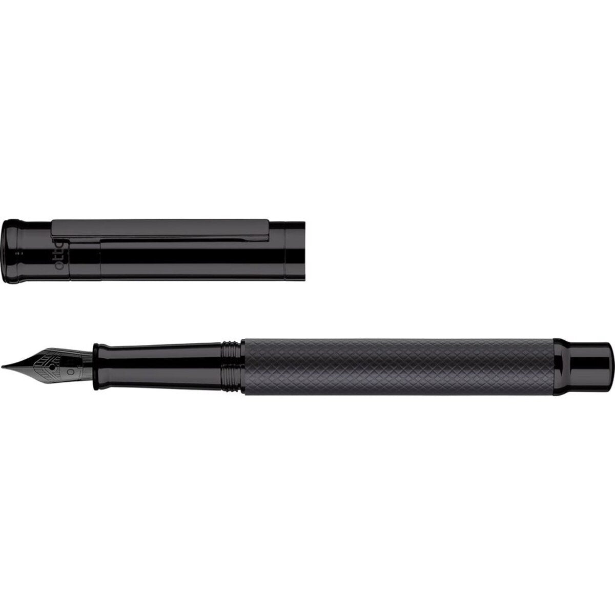 Faber-Castell Otto Hutt design04 Füllfederhalter sw pvd karo F
