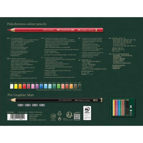 Polychromos 17er + Pitt Graphite Matt 4er plus Anspitzer+Radierer