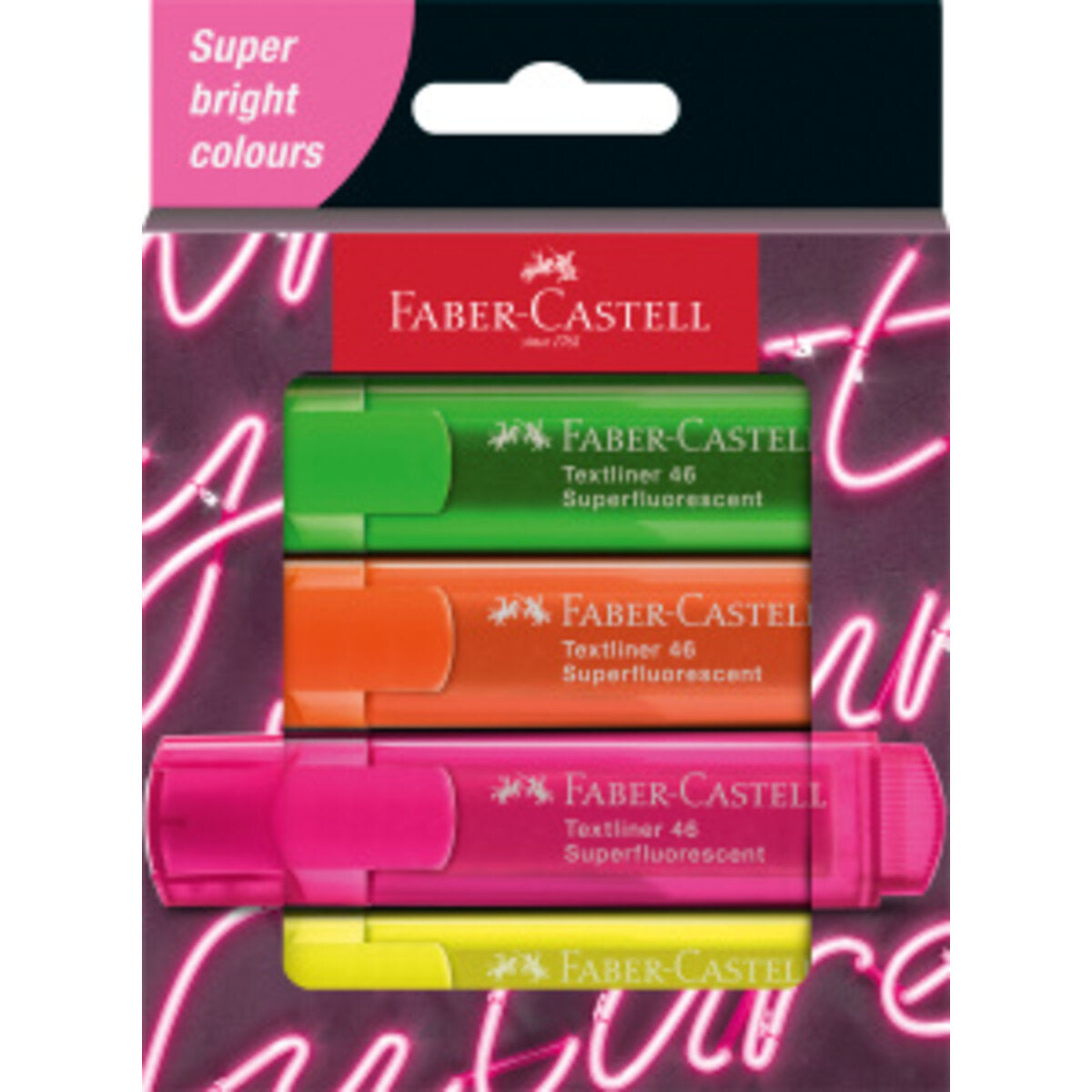 Faber-Castell Textmarker TL 46 Neon 4er Etui WYOF