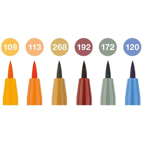 Faber-Castell Tuschestift Pitt Artist Pen B Herbst 6x