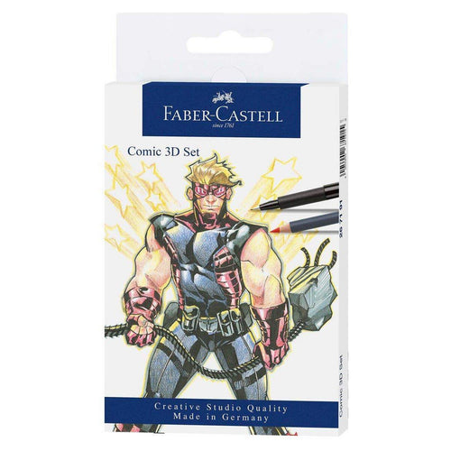 Faber-Castell Tuschestift Pitt Artist Pen Comic Illustration 3D Set 11-teilig