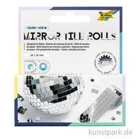 folia Mirror Tile Rolls Size M, Spiegelsteine Rollen, Steine 10 x 10 mm, 2 Rollen Ã¡ 4 cm x 1 m
