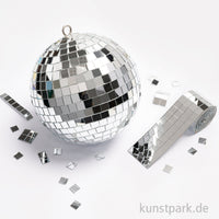 folia Mirror Tile Rolls Size M, Spiegelsteine Rollen, Steine 10 x 10 mm, 2 Rollen Ã¡ 4 cm x 1 m