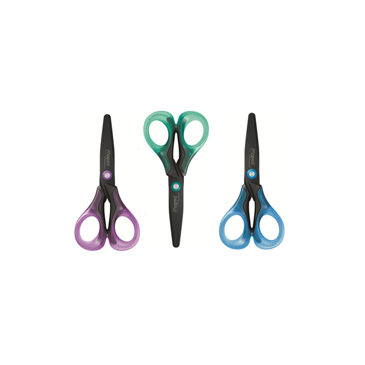 Maped Schere SENSOFT PREMIUM mit Titanklingen 13 cm, 3-fach sortiert