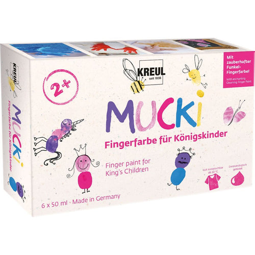MUCKI Fingerfarbe für Königskinder 6er Set 50 ml