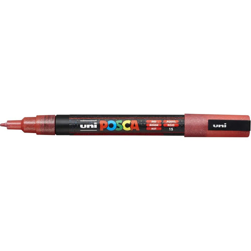Posca Marker UNI POSCA PC-3M Glitter rot