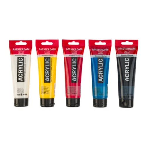Royal Talens Amsterdam Standard Series Acrylfarben Mischset Primärfarben 5 x 120 ml