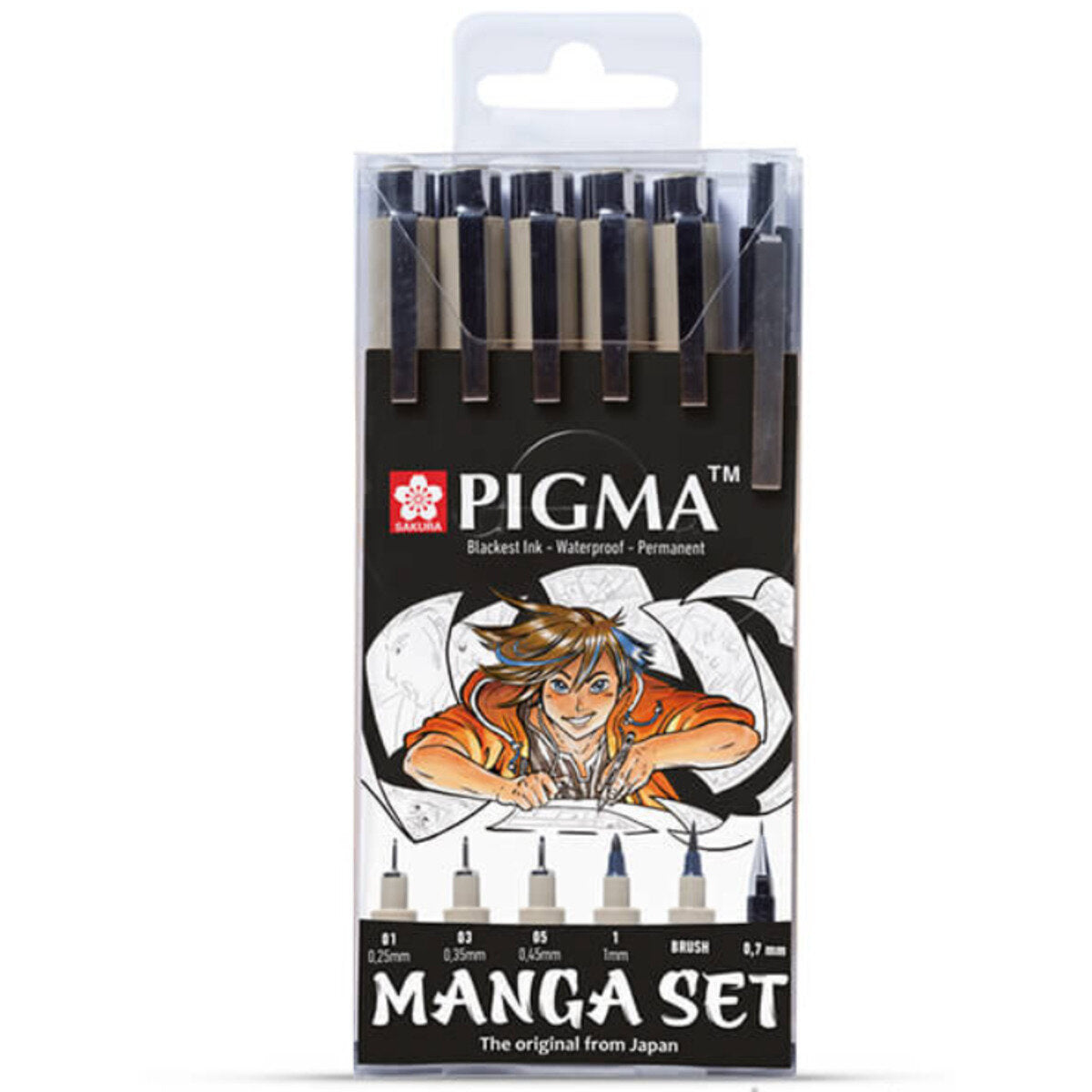 Sakura Einzigartige Manga-Kollektion mit 6 Pigma Micron-Stiften