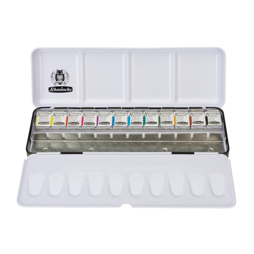 Schmincke Akademie Aquarellfarben Perlmetallic Metallkasten 12x1/2