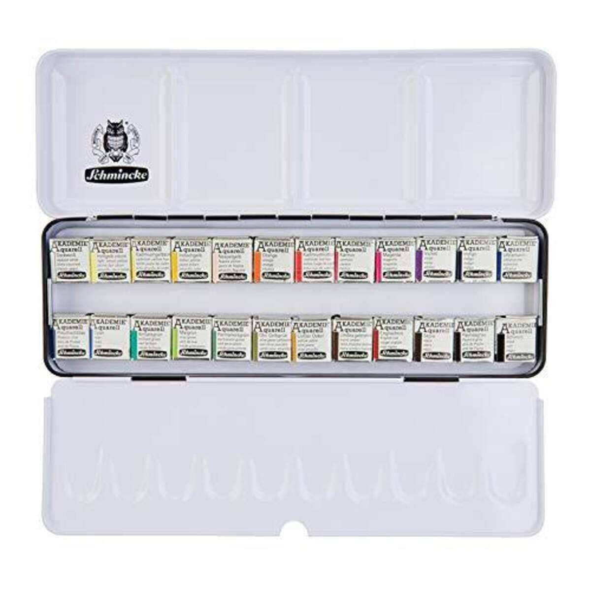 Schmincke Aquarellfarben Akademie 24x 1/2 Näpfchen
