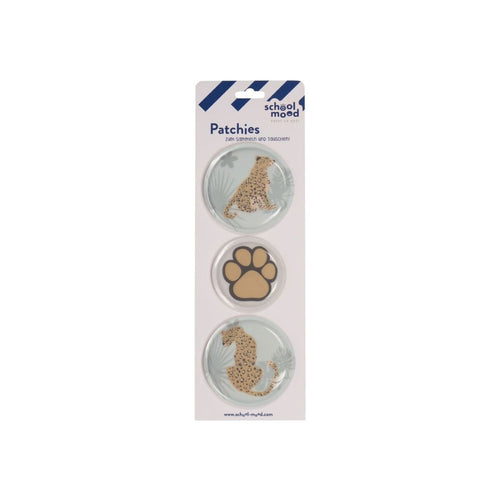 School-Mood 3er Patchie-Set Leopard