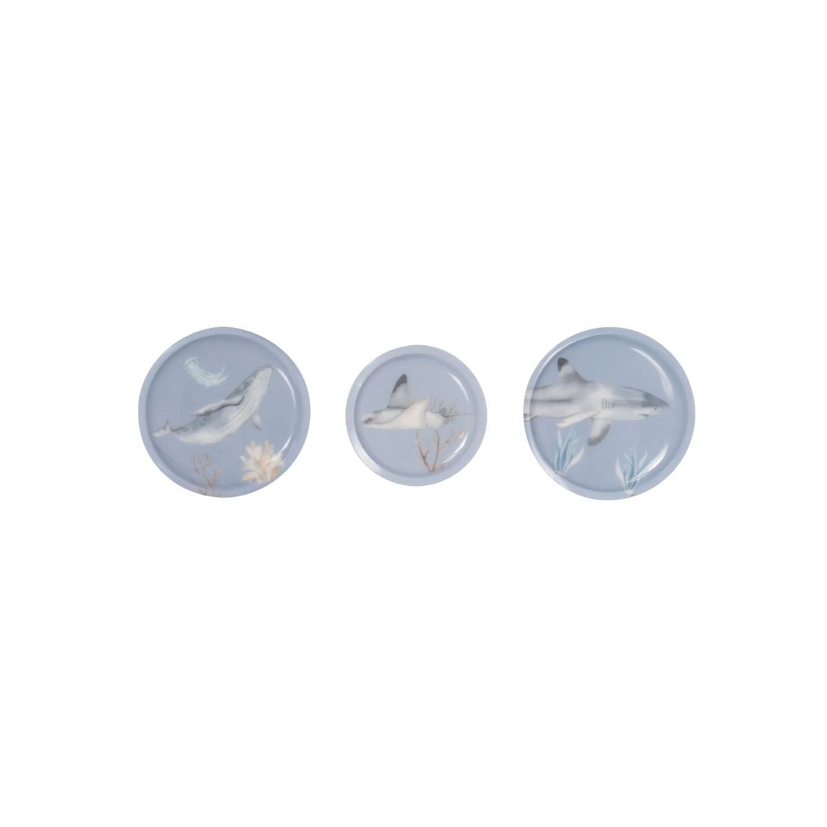 School-Mood 3er Patchie-Set Aqua