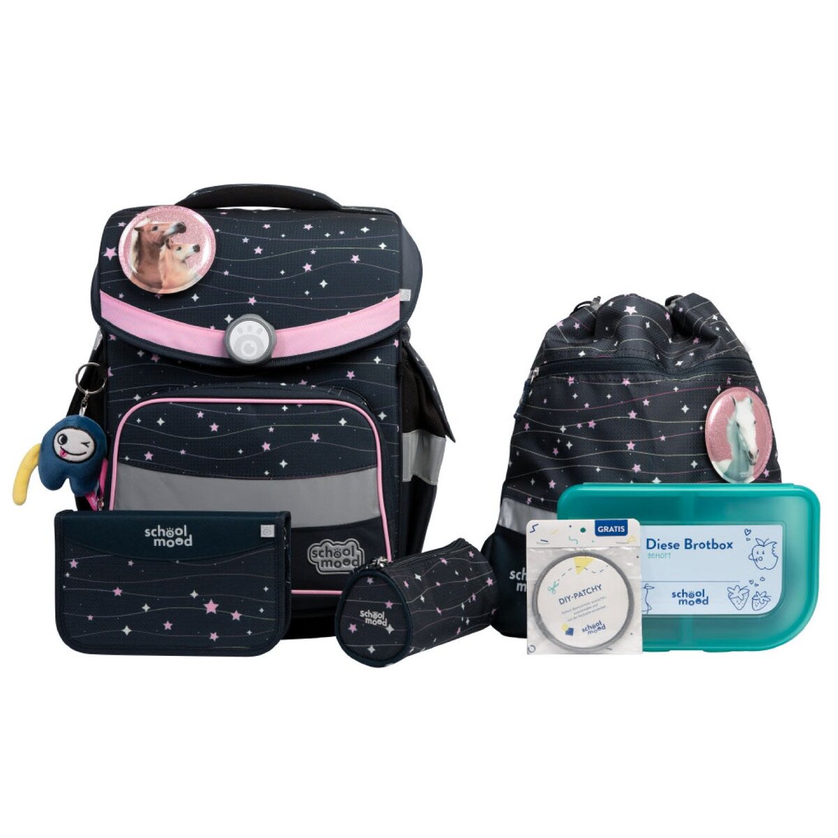 School-Mood Timeless Pro Ella (Pony), 7-tlg. Schulranzenset
