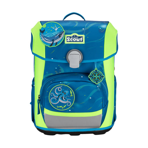 Scout Neo Schulranzen-Set 4tlg. DIN Deep Sea 21,5 Liter