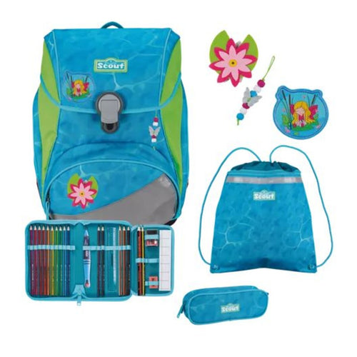 Scout Schulranzen-Set 4-teilig Alpha DIN Water Lily