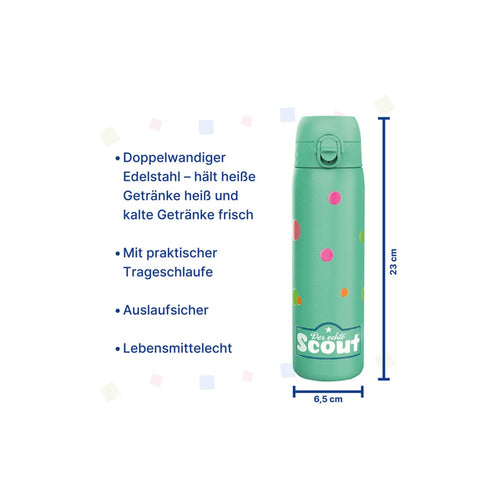 Scout Trinkflasche Dots doppelwandiger Edelstahl 500 ml