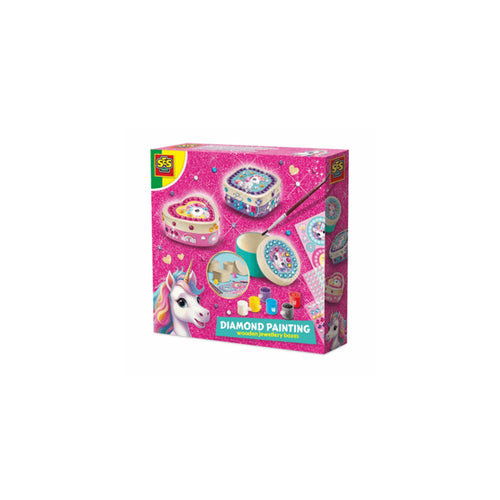 SES CREATIVE Bastelset Unicorn-Diamond Painting SchmuckkÃ¤stchen