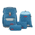 Step by Step BASIS Schulranzen-Set Blue Hearts, 4-teilig