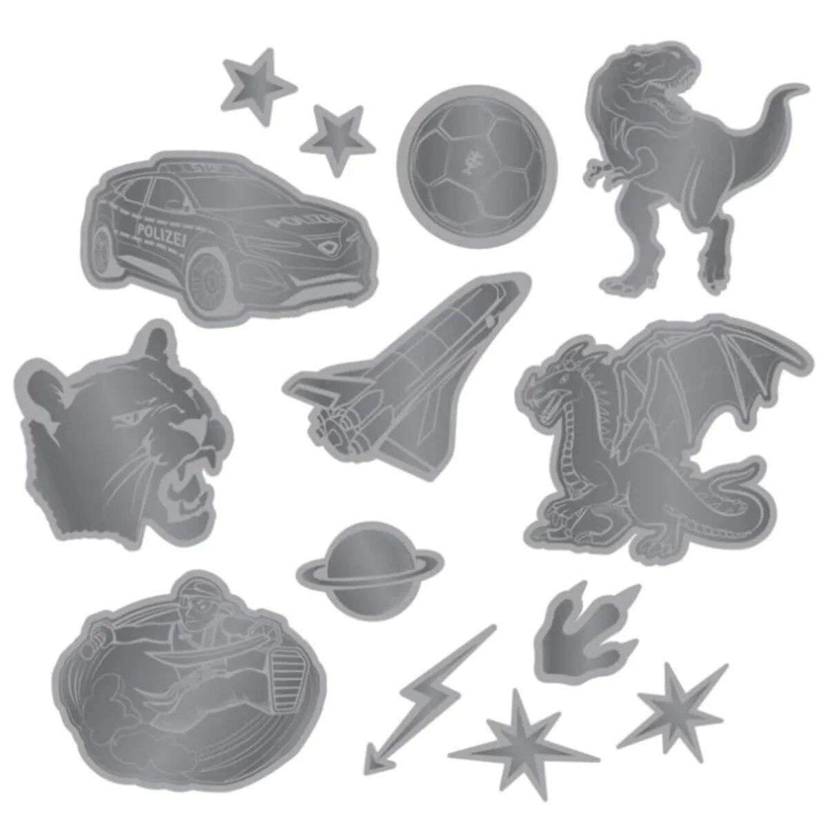 Step by Step Reflektierendes Sticker-Set "Schwarz"