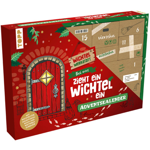 Herzlich Willkommen, kleiner Wichtel - Adventskalender. Mit Wichteltür, Bastelmaterial und Anleitung